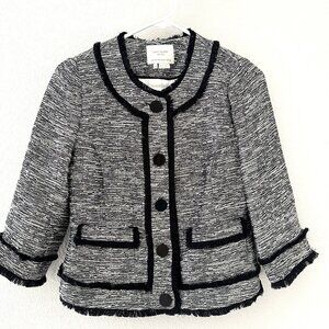 Kate Spade New York Carine Fringe-trim Jacket, size 0